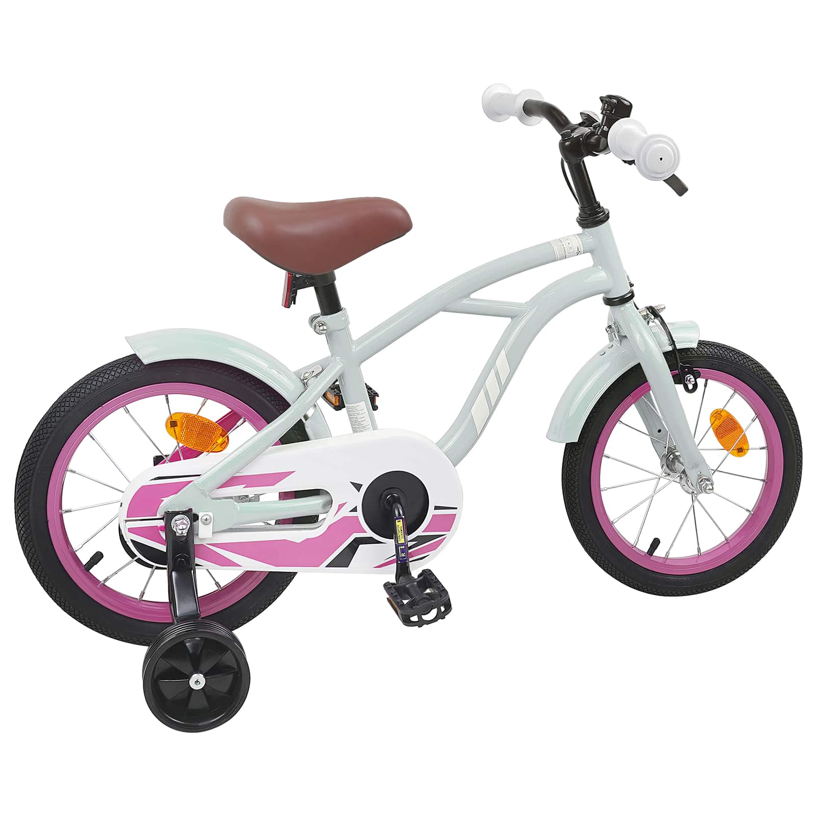 Kinderfahrrad 14 Zoll for 3-5 Years Old Hellgrün