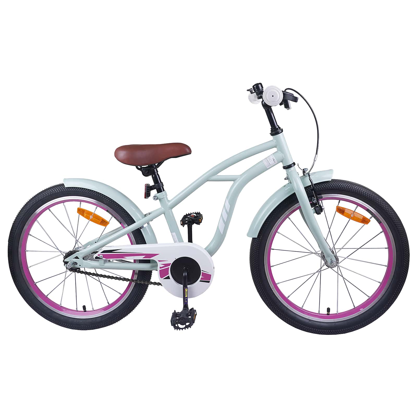 Kinderfahrrad 18 Zoll for 5-7 Years Old Hellgrün