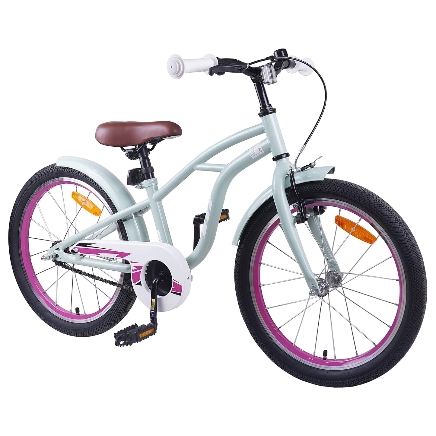 Kinderfahrrad 22 Zoll for 7-12 Years Old Hellgrün