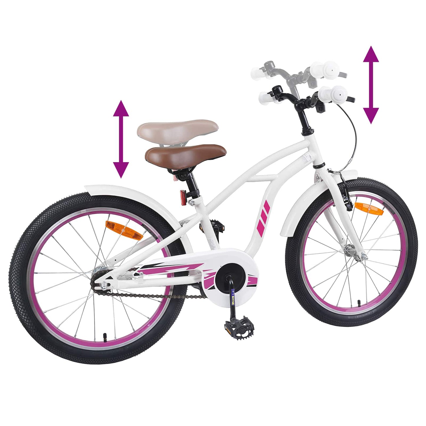 Kinderfahrrad 22 Zoll for 7-12 Years Old Weiß