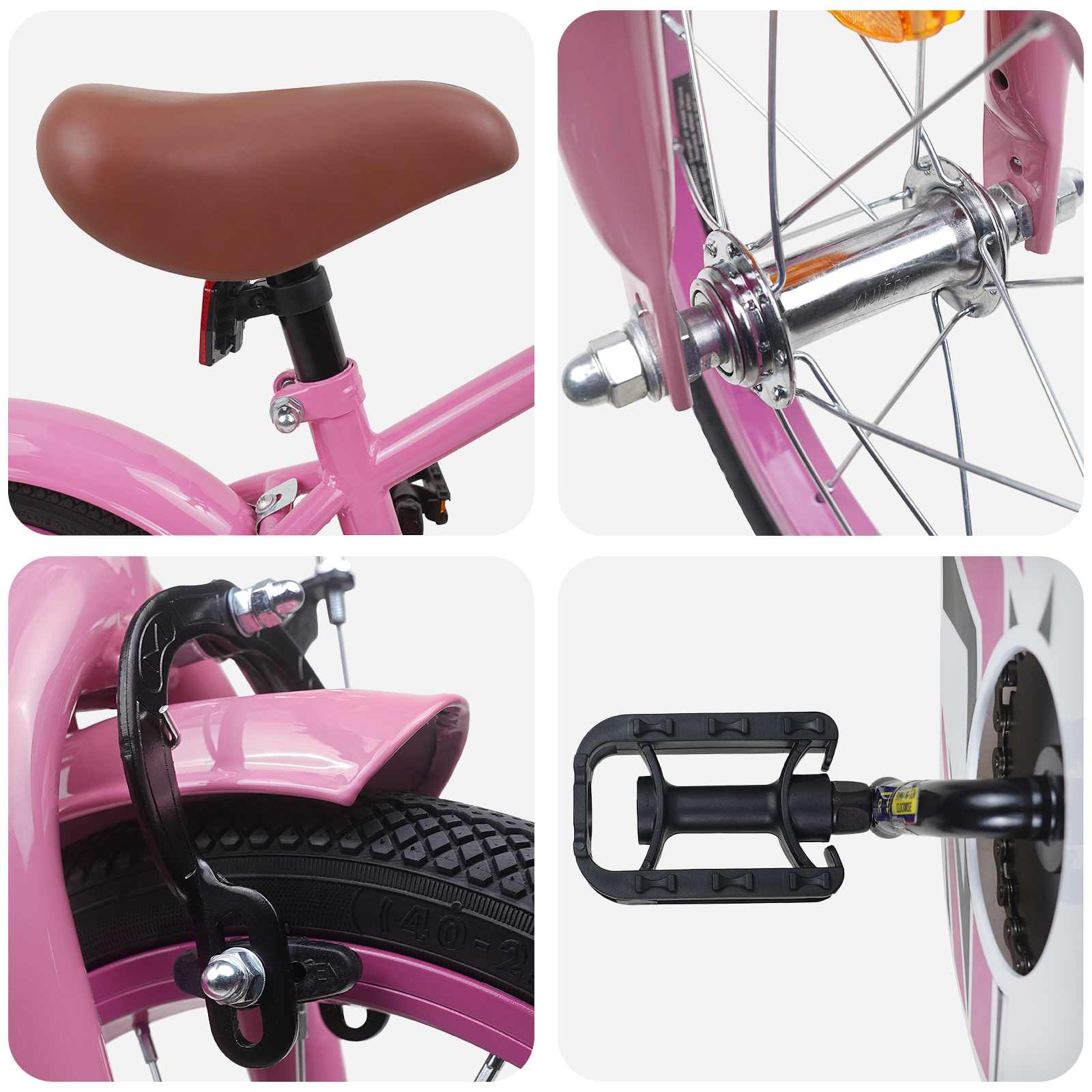 Kinderfahrrad 14 Zoll for 3-5 Years Old Hellrosa