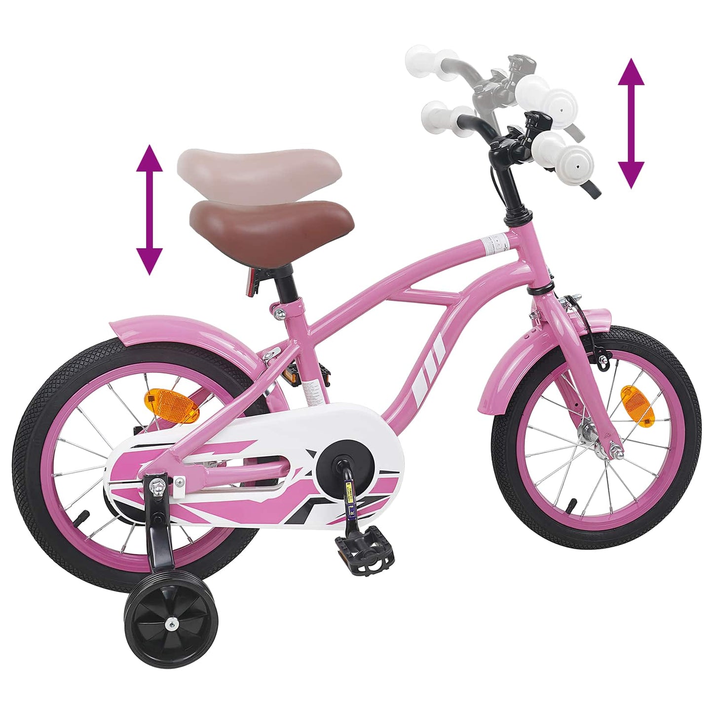 Kinderfahrrad 16 Zoll for 4-6 Years Old Hellrosa