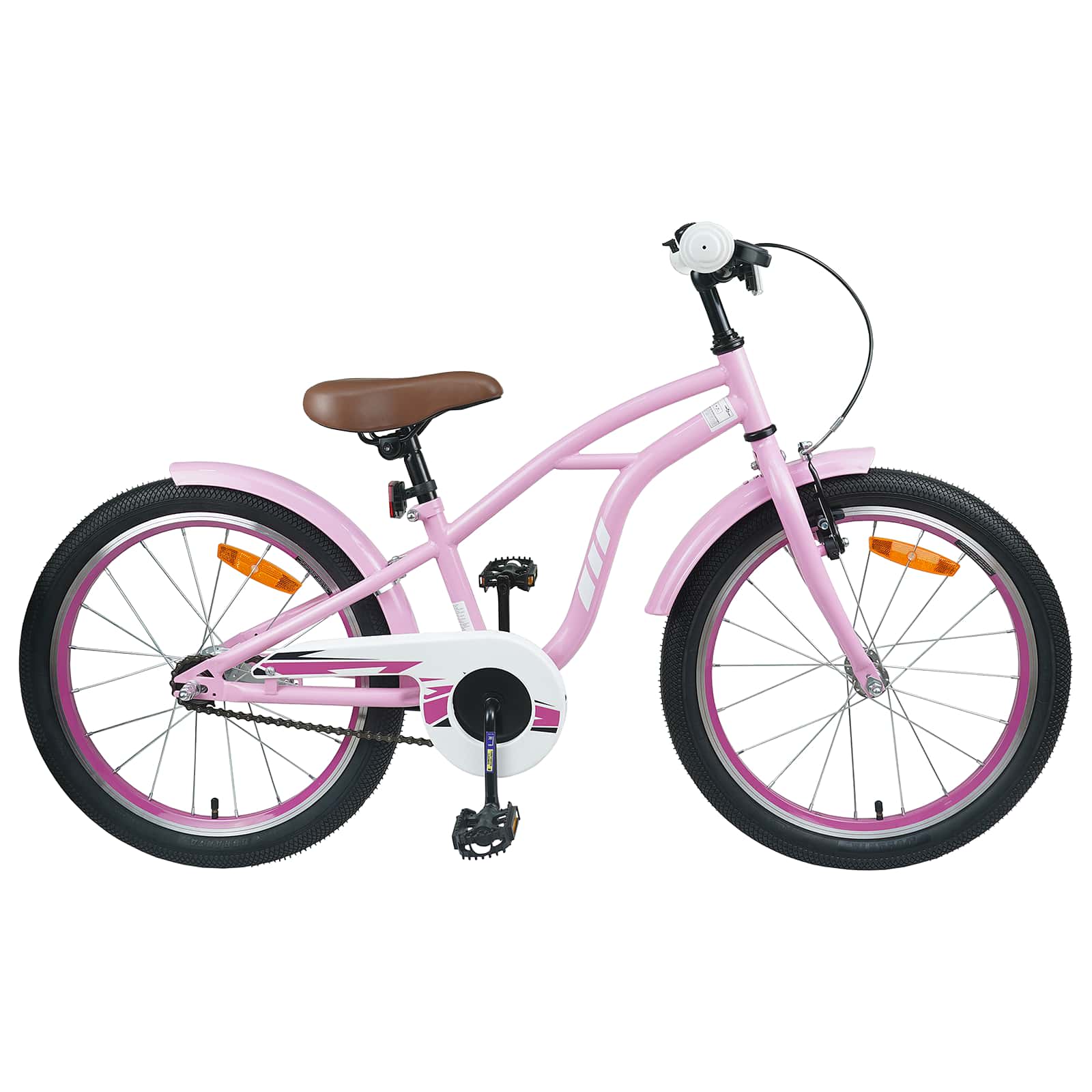 Kinderfahrrad 18 Zoll for 5-7 Years Old Hellrosa