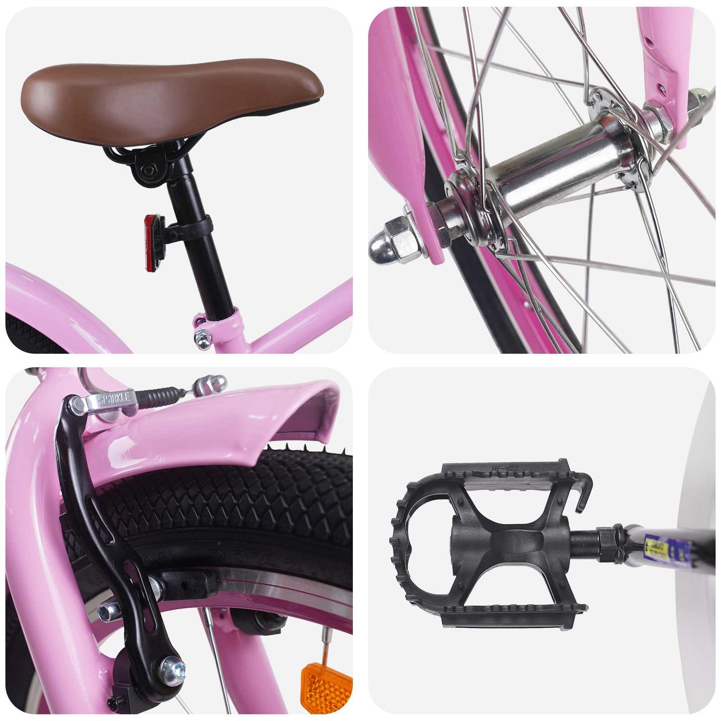 Kinderfahrrad 20 Zoll for kids aged 6 to 11 Hellrosa