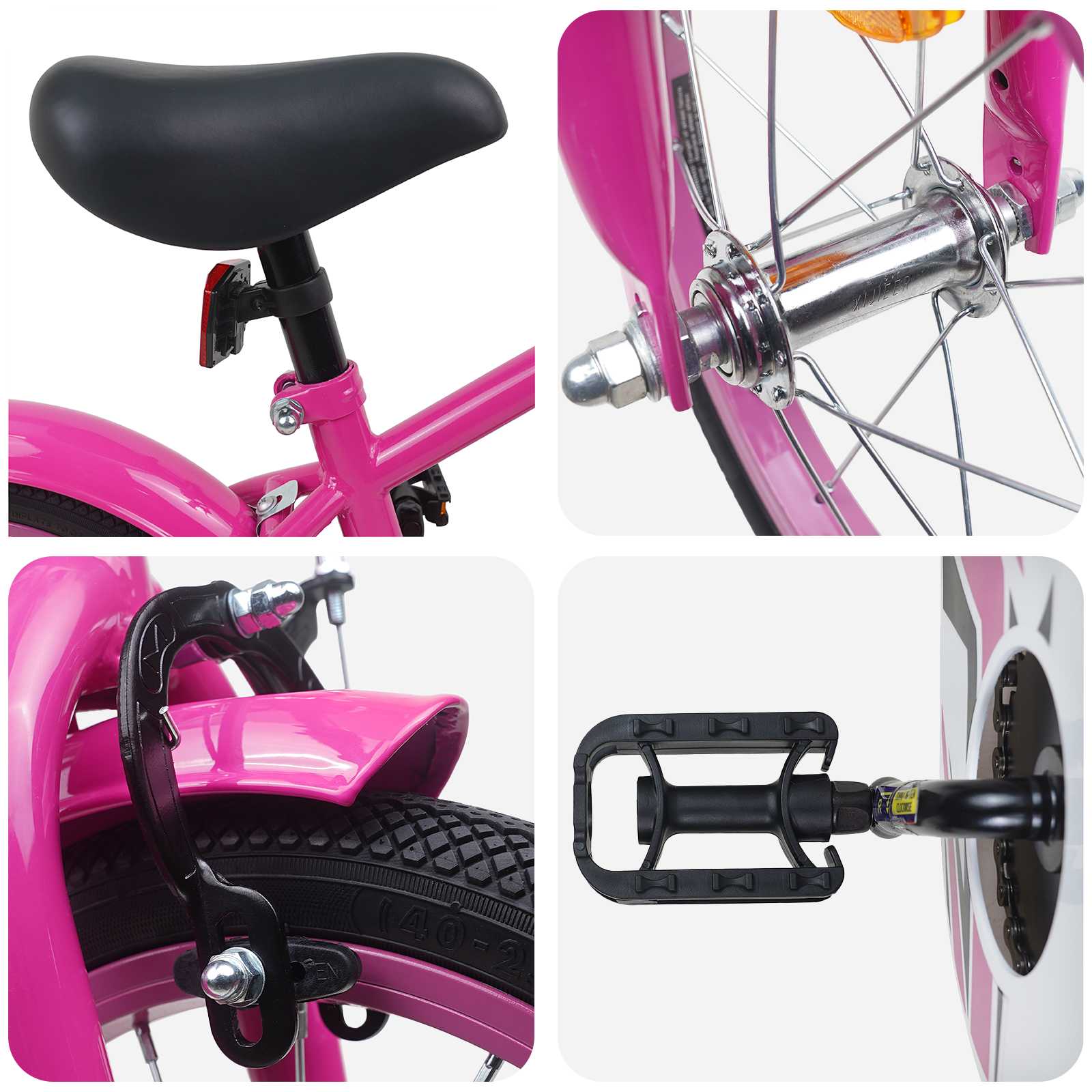 Kinderfahrrad 12 Zoll for 2 to 4 years old Dunkelrosa