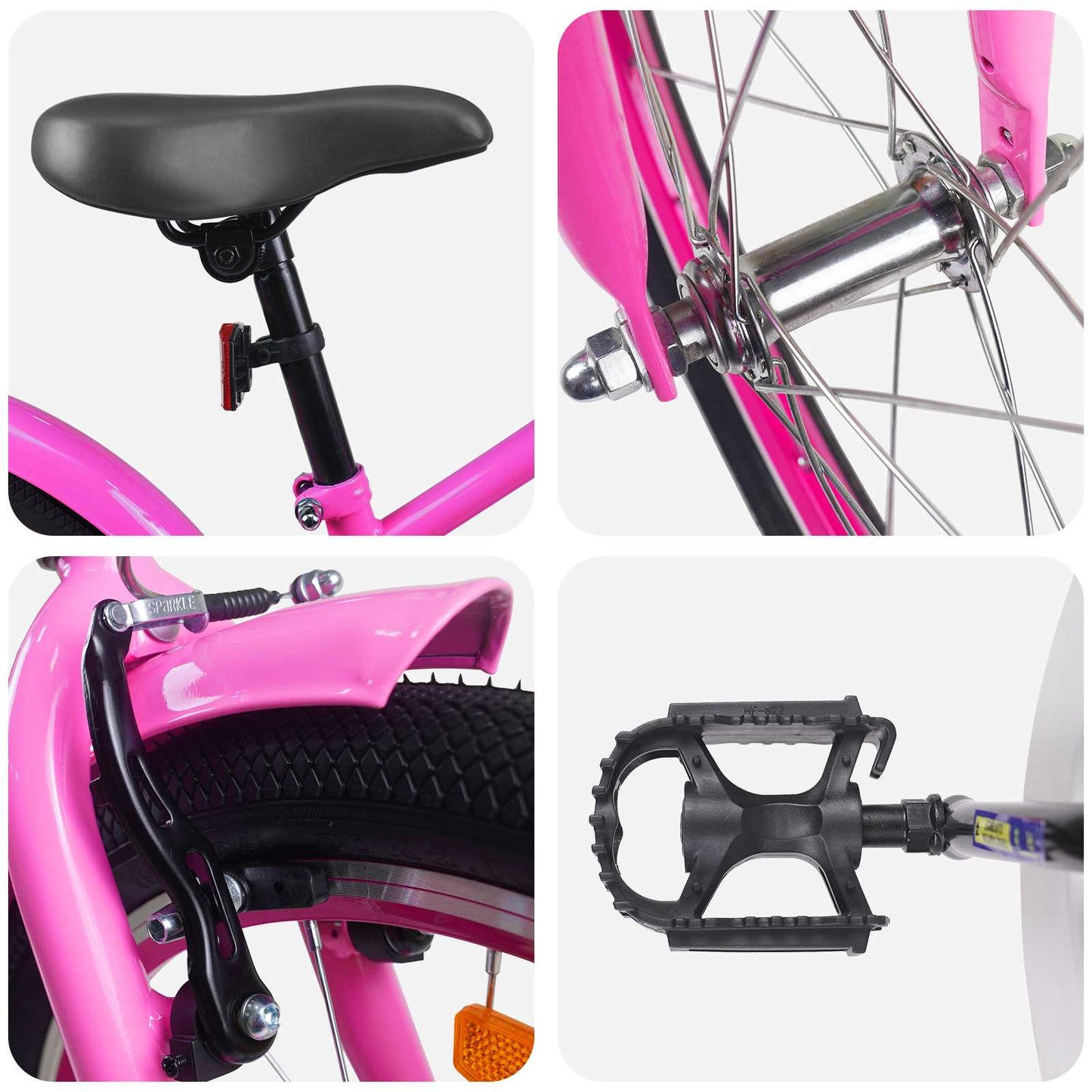 Kinderfahrrad 20 Zoll for kids aged 6 to 11 Dunkelrosa