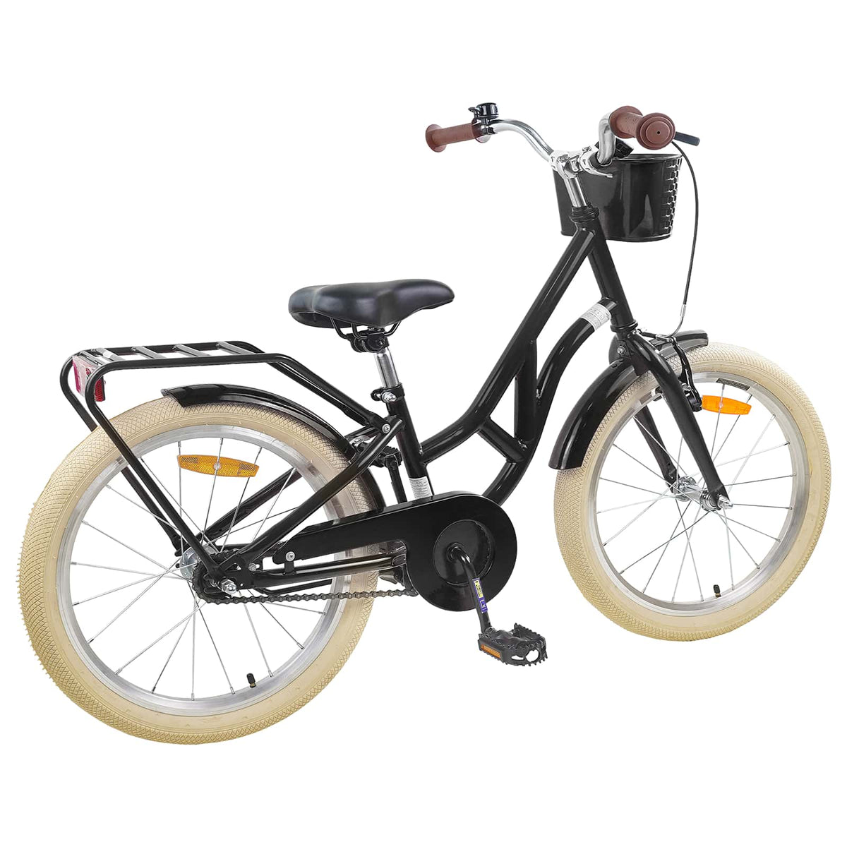 Kinderfahrrad 20 Zoll für 6-11 Jahre alt Schwarz