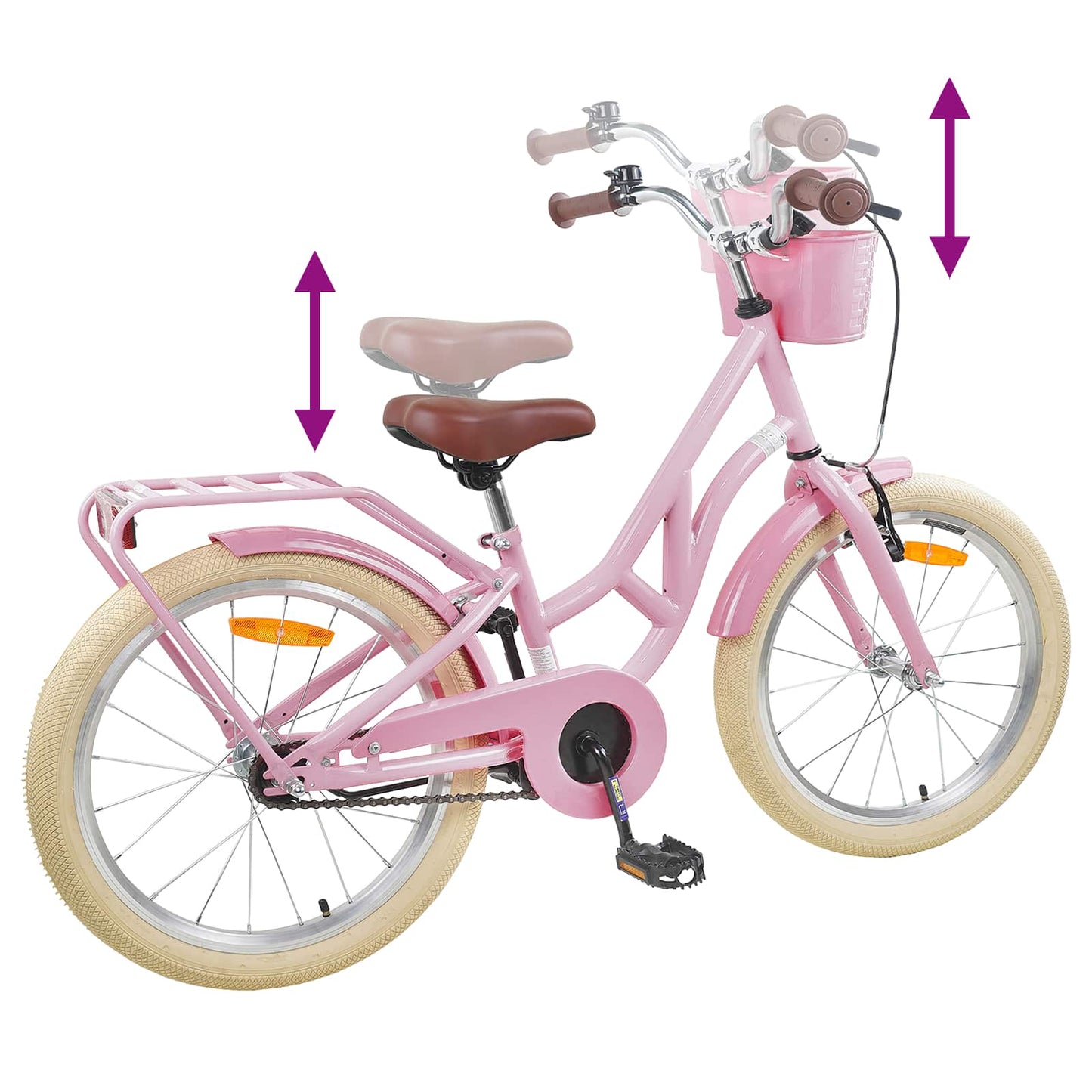 Kinderfahrrad 24 Zoll für 8-12 Jahre alt Hellrosa