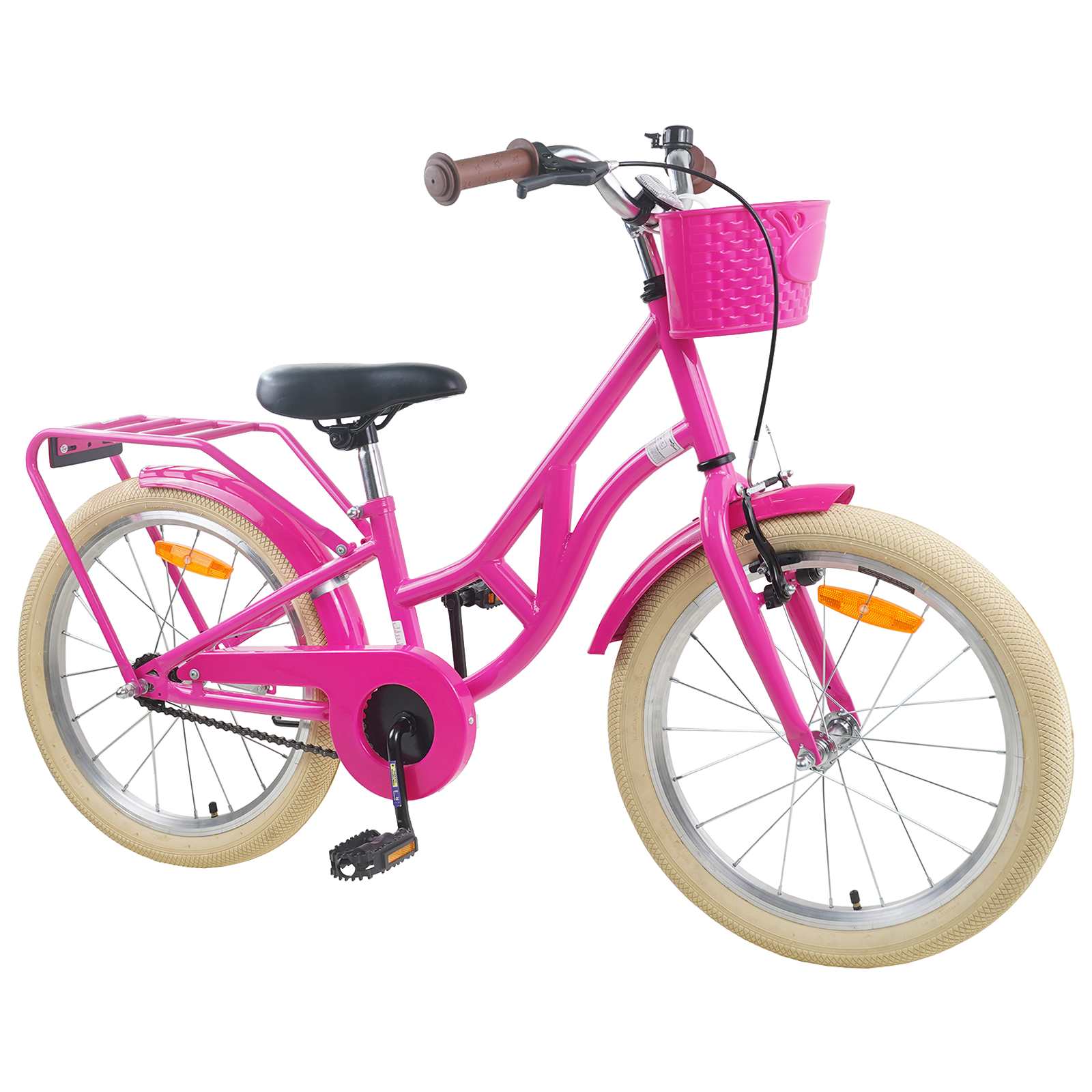 Kinderfahrrad 24 Zoll für 8-12 Jahre alt Dunkelrosa