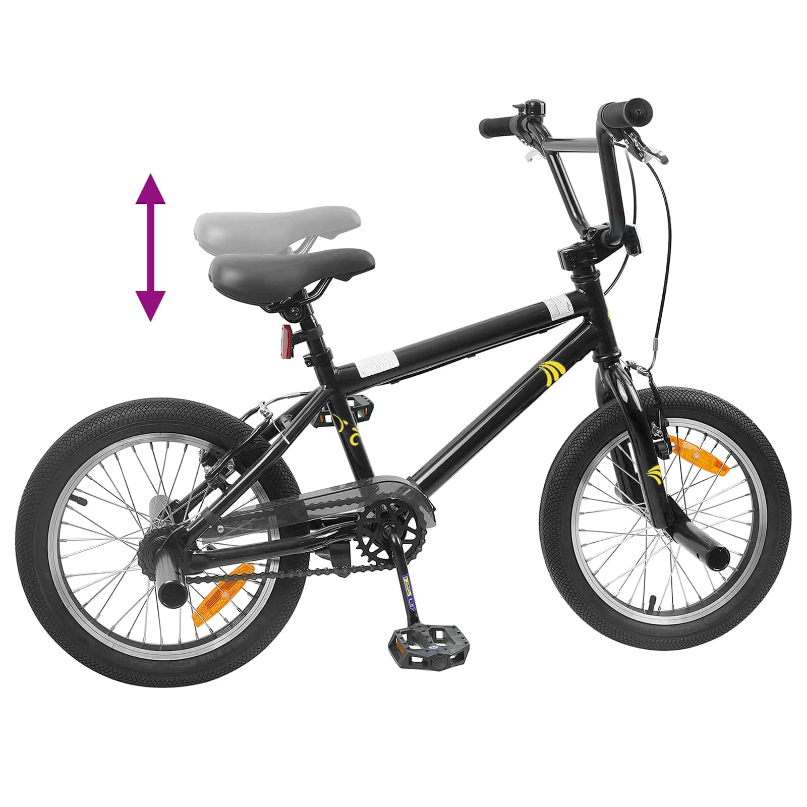 BMX Rad 20 Zoll für über 9 Jahre alt Schwarz