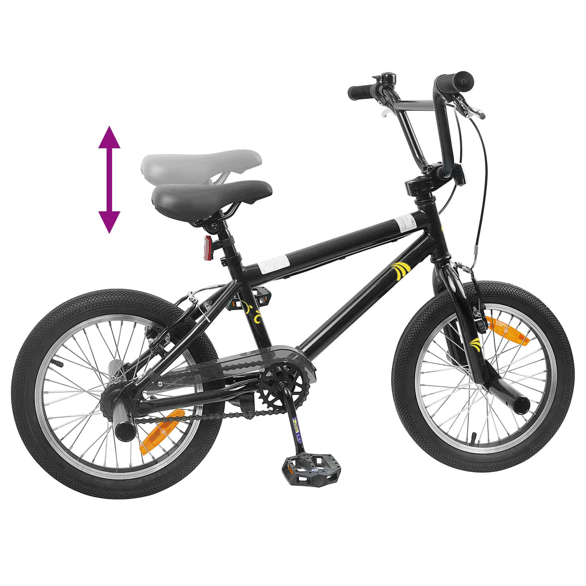 BMX Rad 20 Zoll für über 9 Jahre alt Schwarz