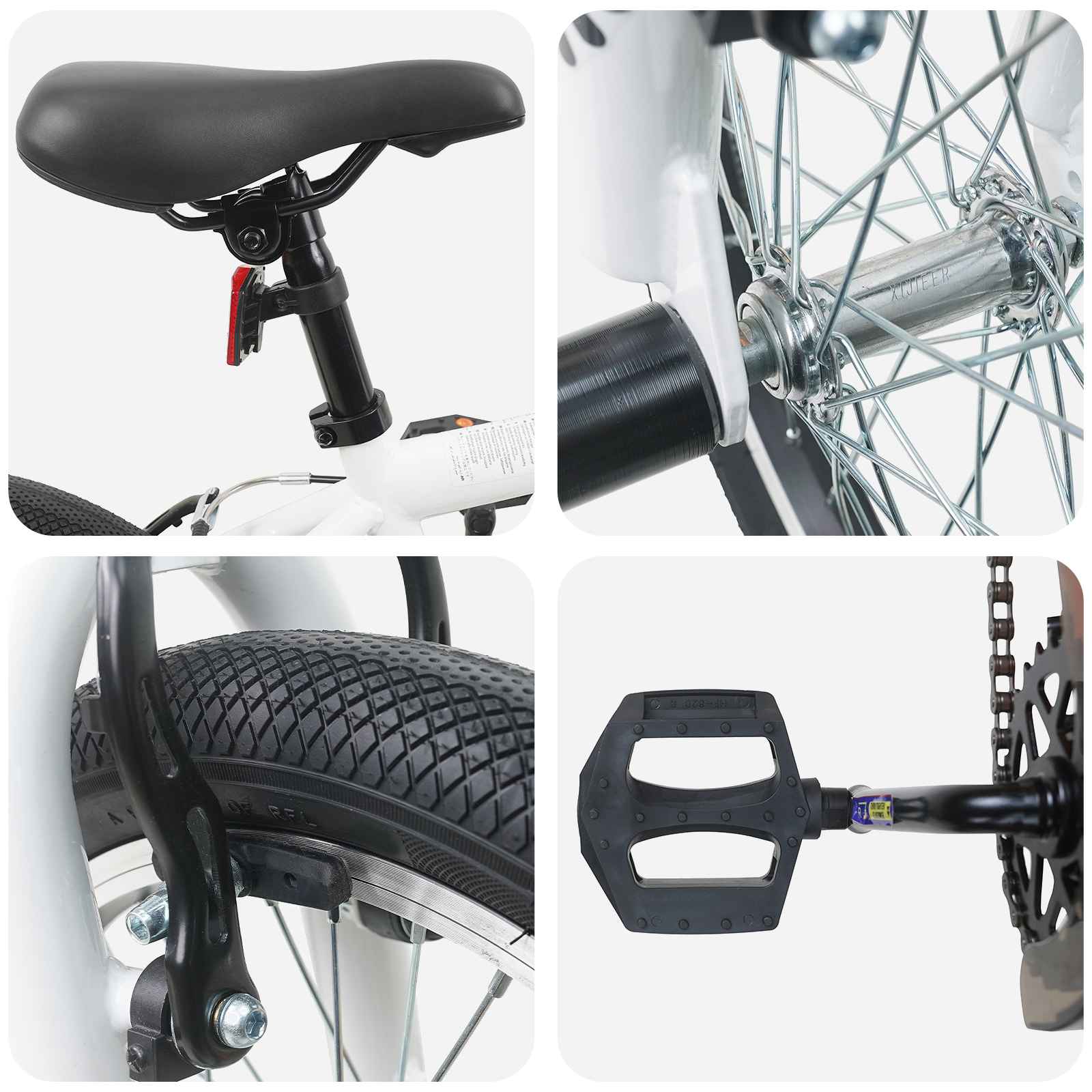 BMX Rad 20 Zoll für über 9 Jahre alt Weiß