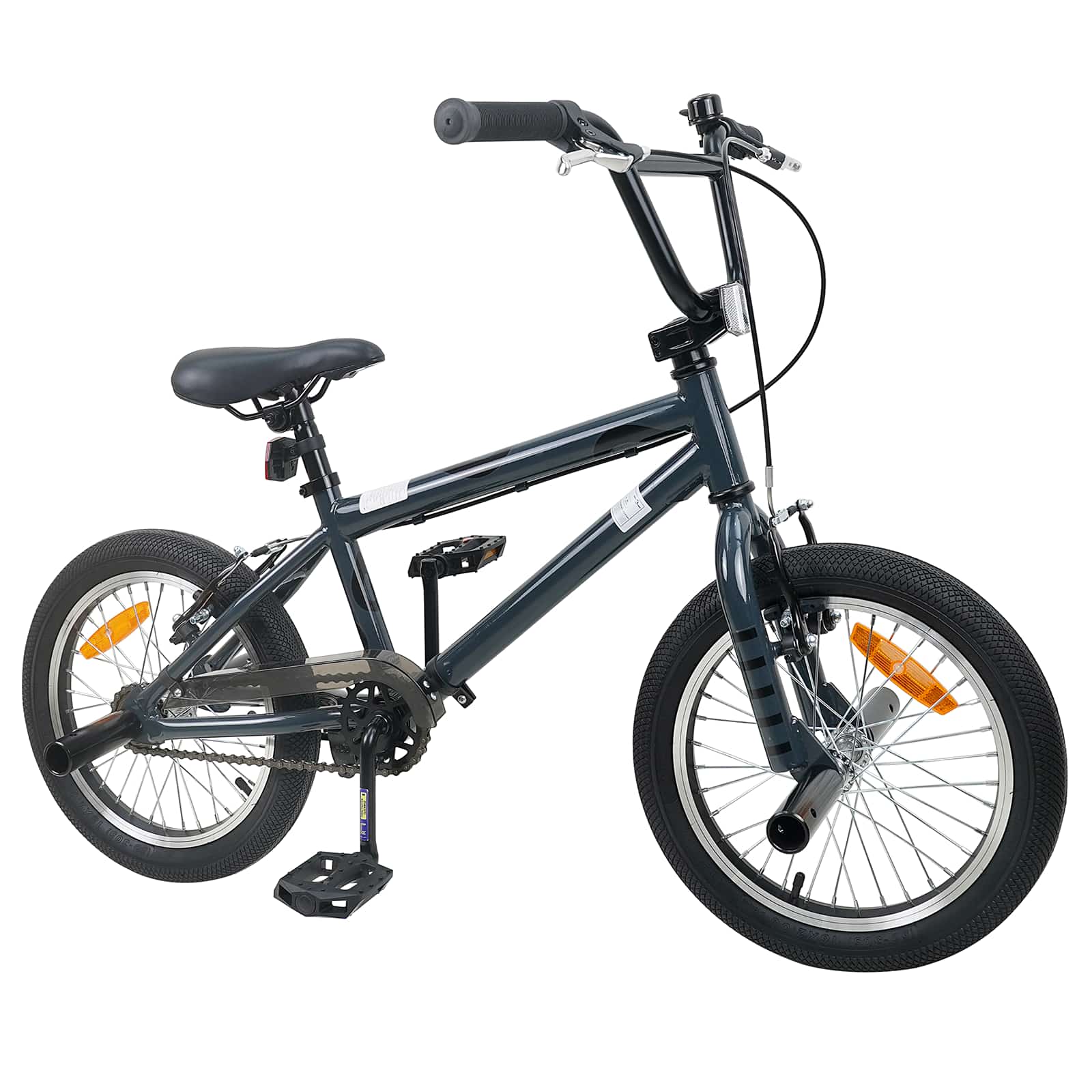 BMX Rad 16 Zoll für 5-8 Jahre alt Dunkelgrau