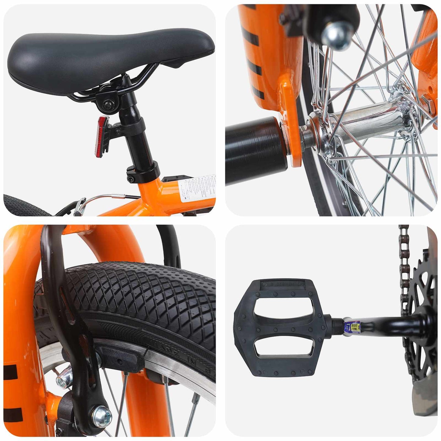 BMX Rad 16 Zoll für 5-8 Jahre alt Orange