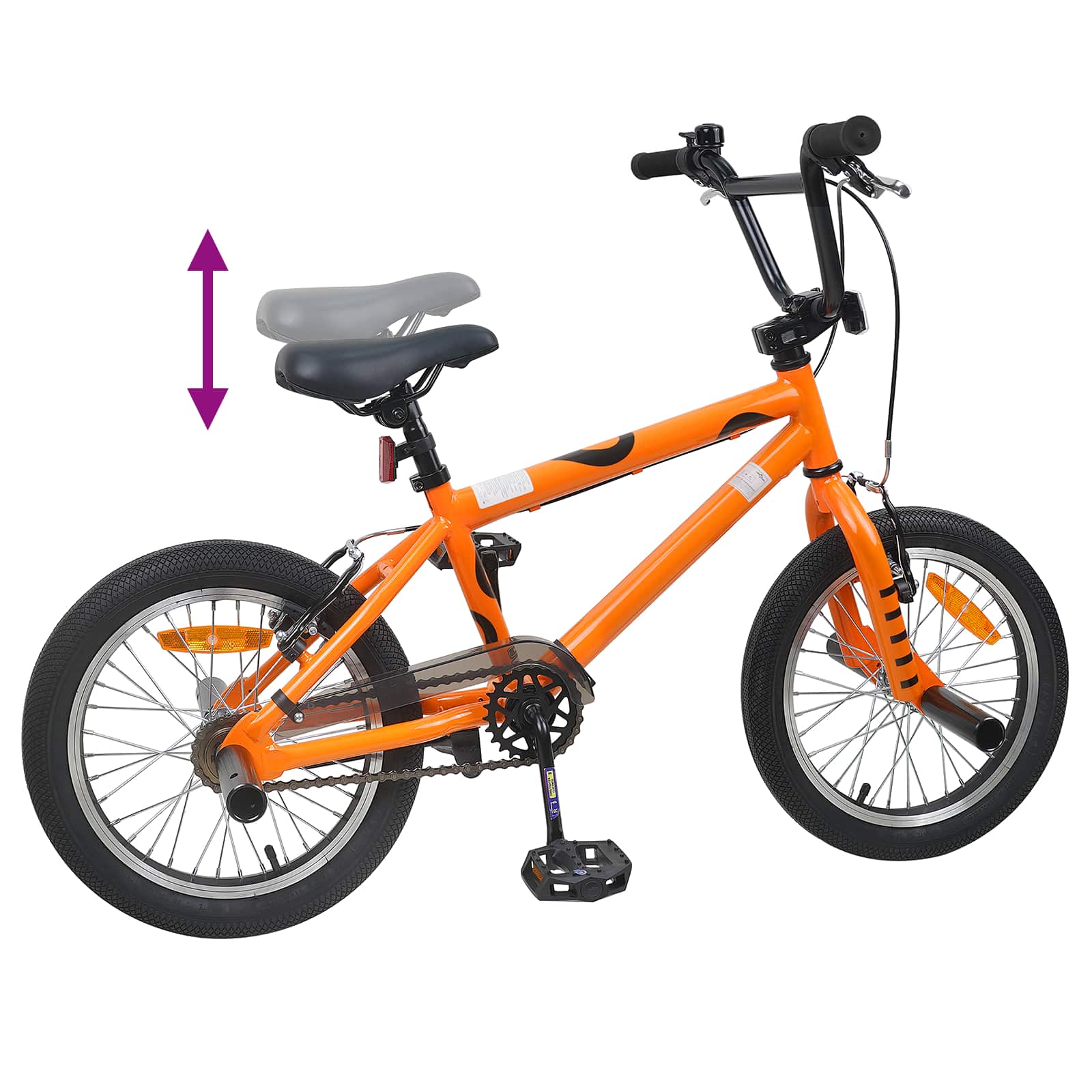 BMX Rad 16 Zoll für 5-8 Jahre alt Orange