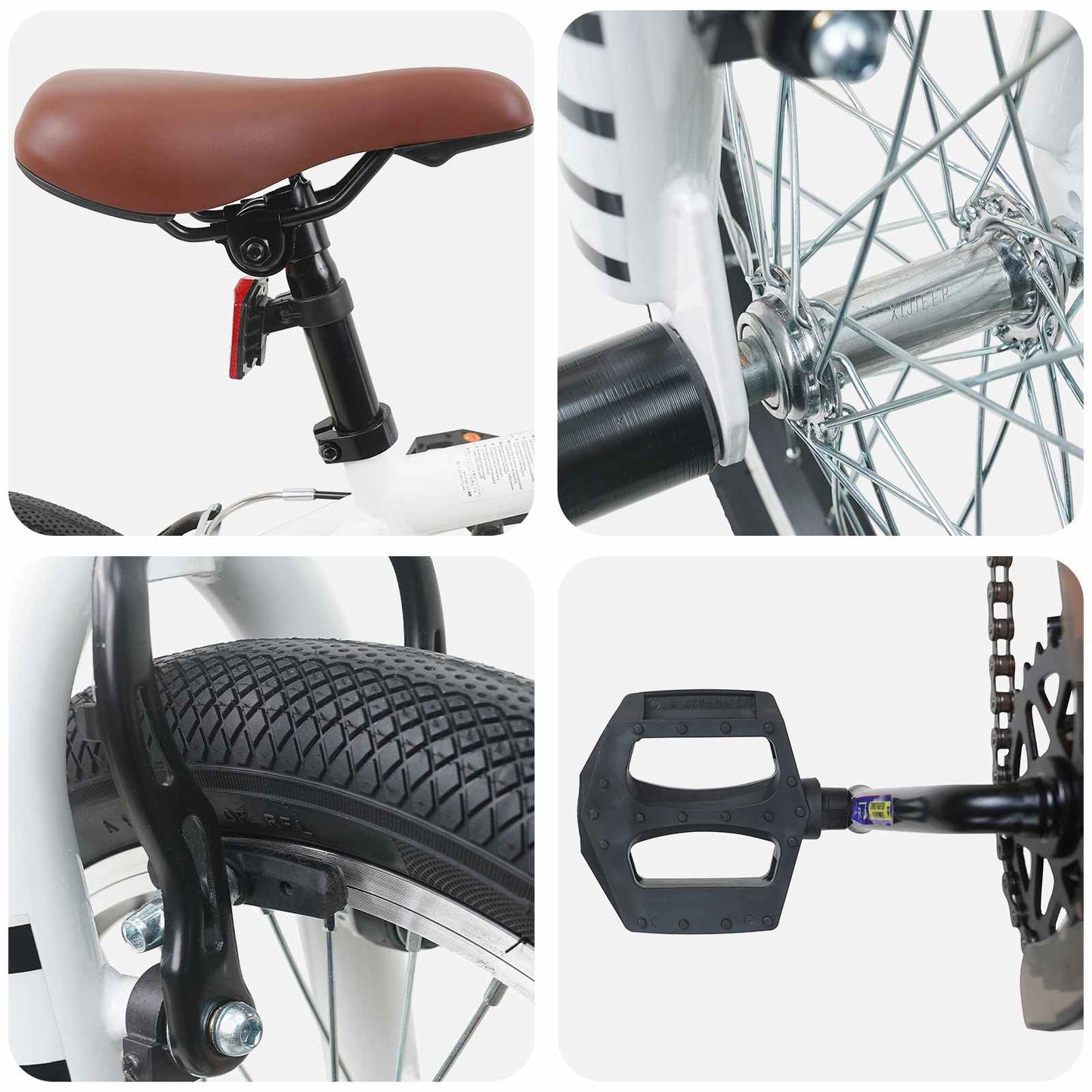 BMX Rad 16 Zoll für 5-8 Jahre alt Weiß