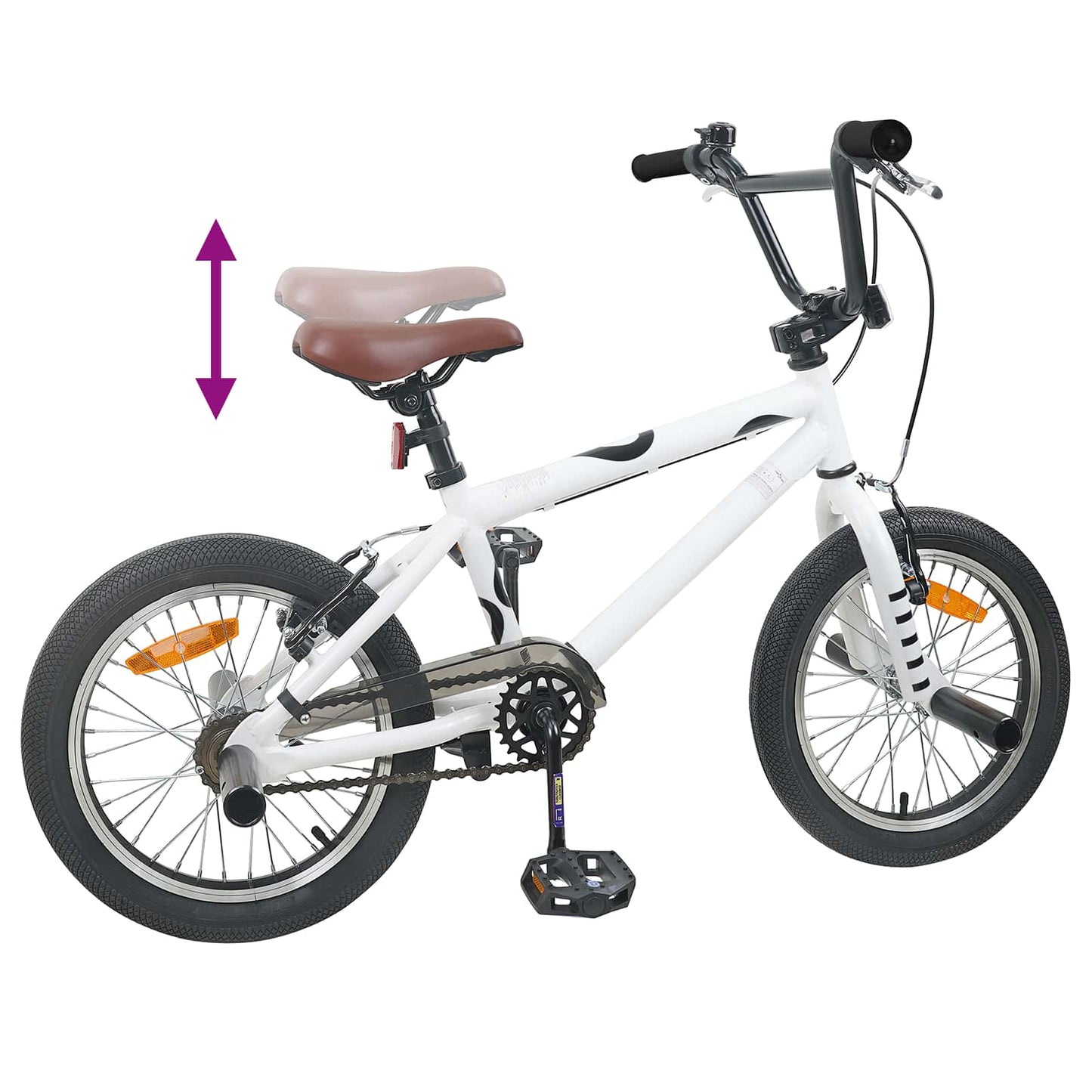 BMX Rad 16 Zoll für 5-8 Jahre alt Weiß