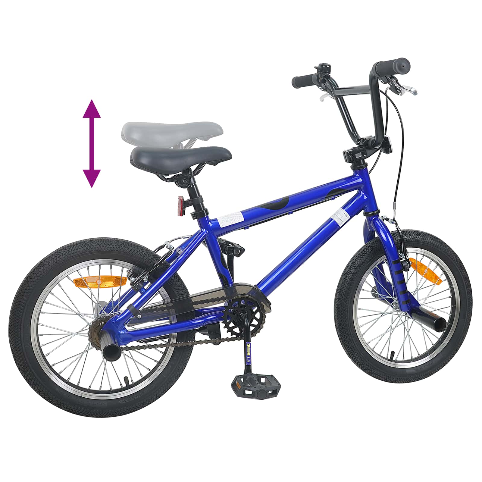 BMX Rad 16 Zoll für 5-8 Jahre alt Dunkelblau
