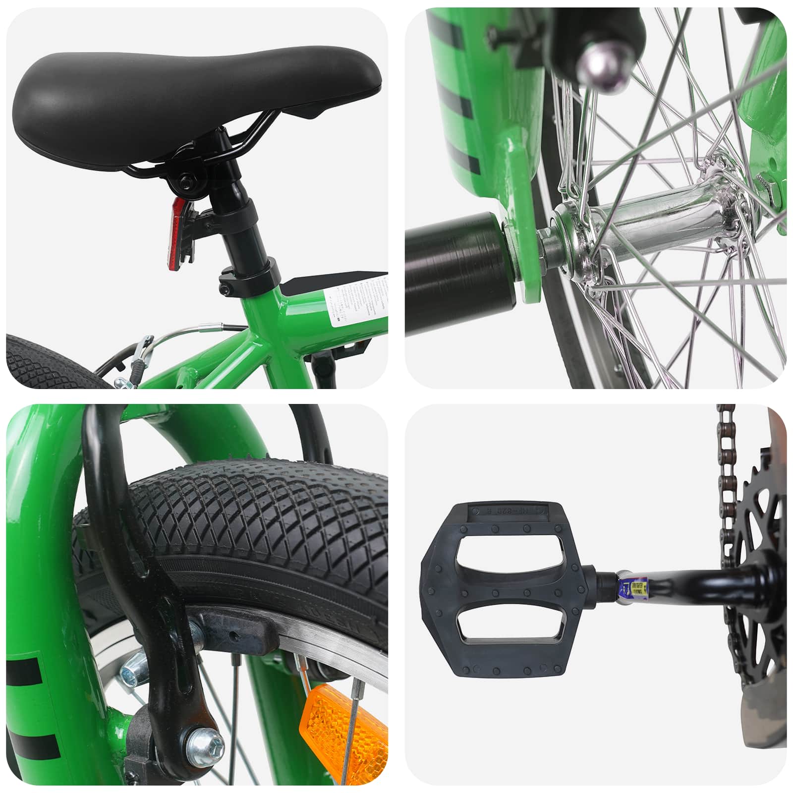 BMX Rad 16 Zoll für 5-8 Jahre alt Grün