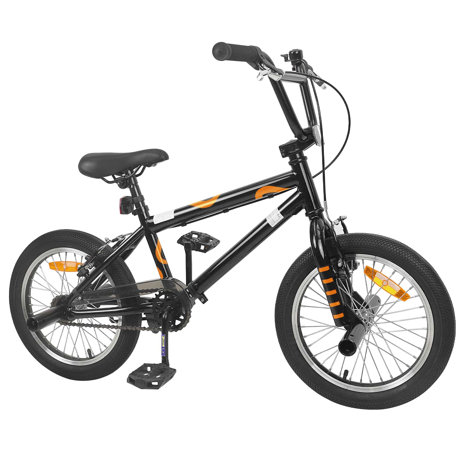 BMX Rad 16 Zoll für 5-8 Jahre alt Schwarz