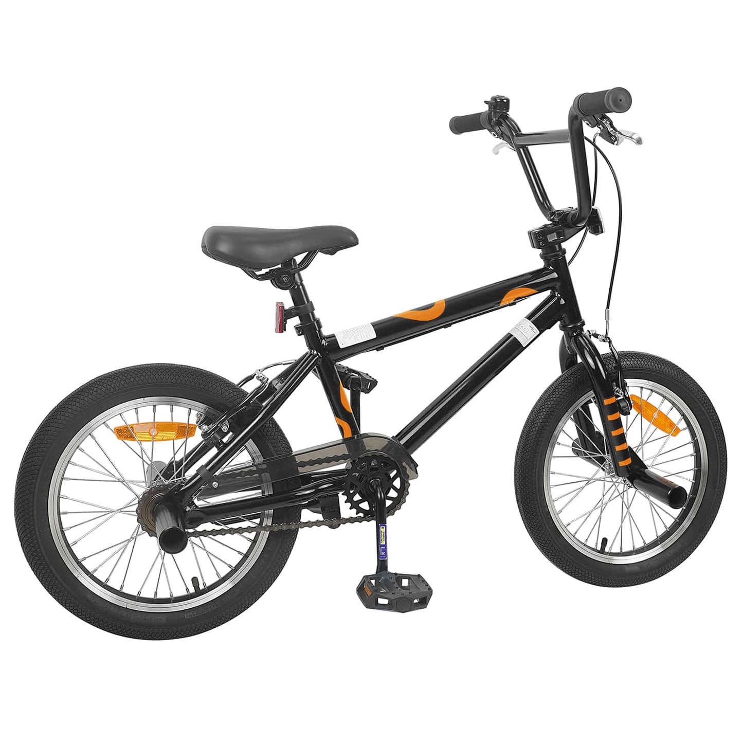 BMX Rad 16 Zoll für 5-8 Jahre alt Schwarz