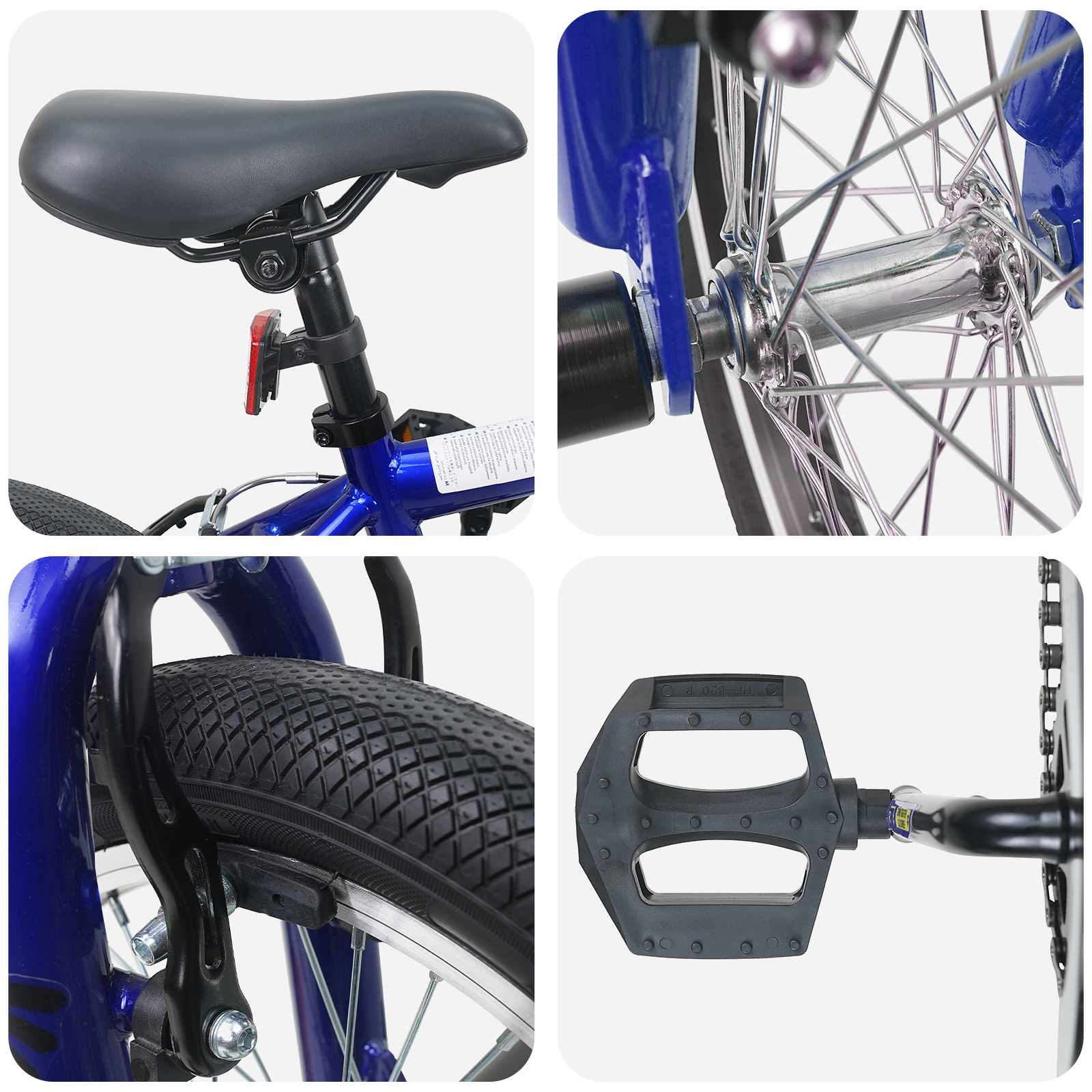 BMX Rad 20 Zoll für über 9 Jahre alt Dunkelblau