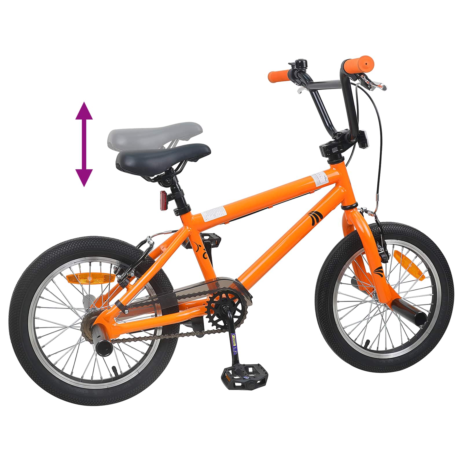 BMX Rad 18 Zoll für 7-10 Jahre alt Orange