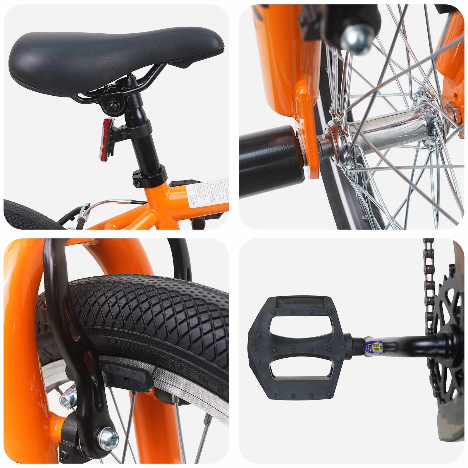 BMX Rad 20 Zoll für über 9 Jahre alt Orange