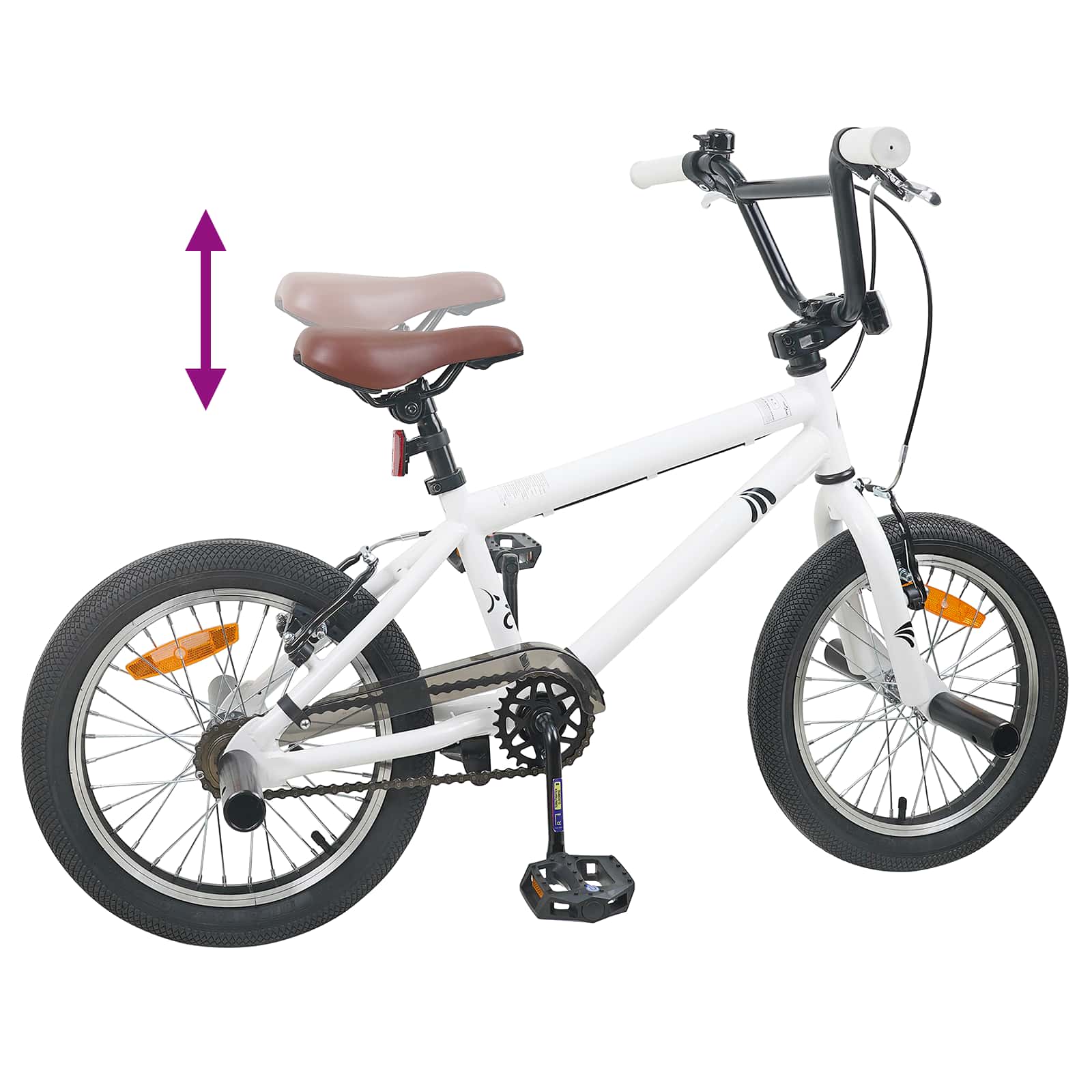 BMX Rad 18 Zoll für 7-10 Jahre alt Weiß