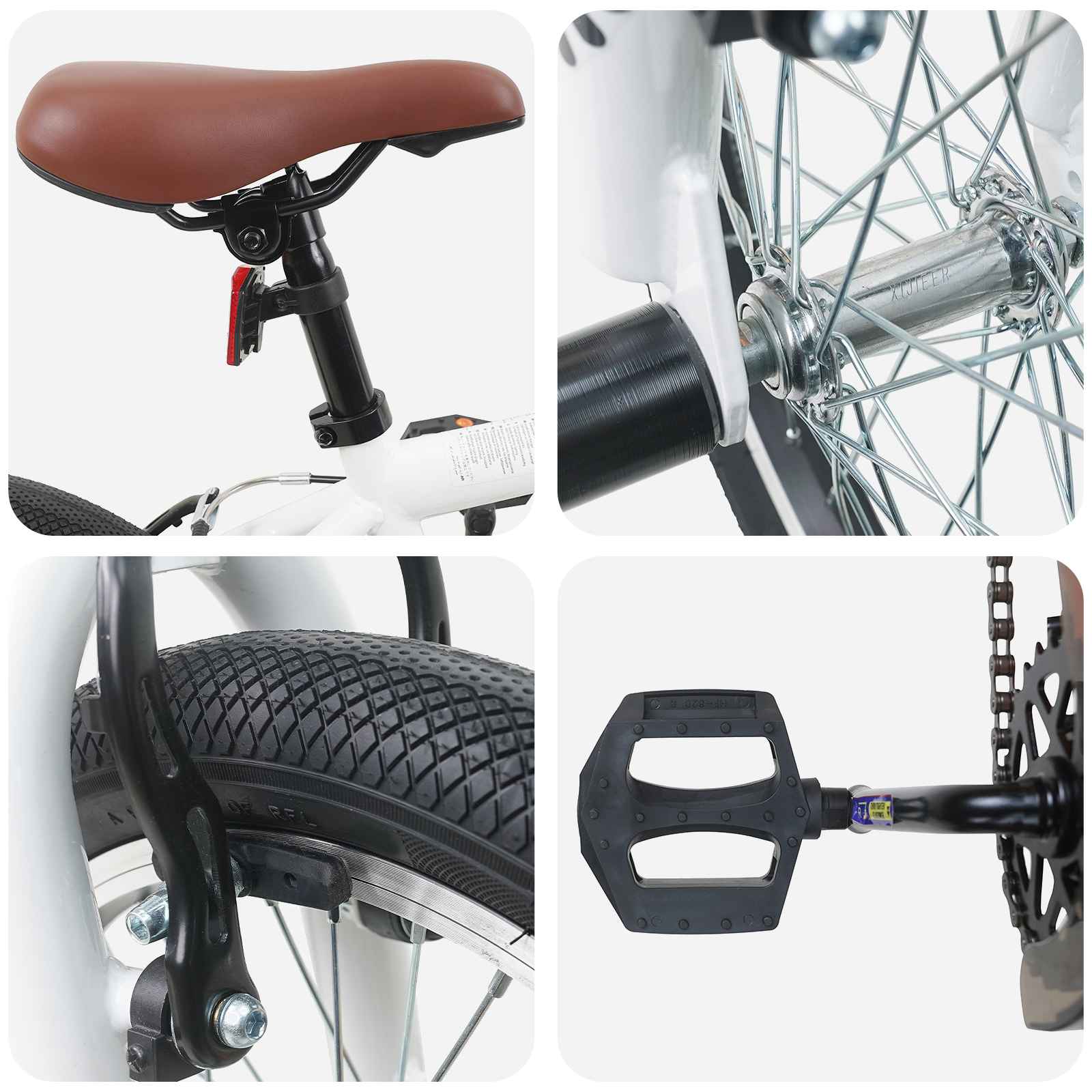 BMX Rad 20 Zoll für über 9 Jahre alt Weiß