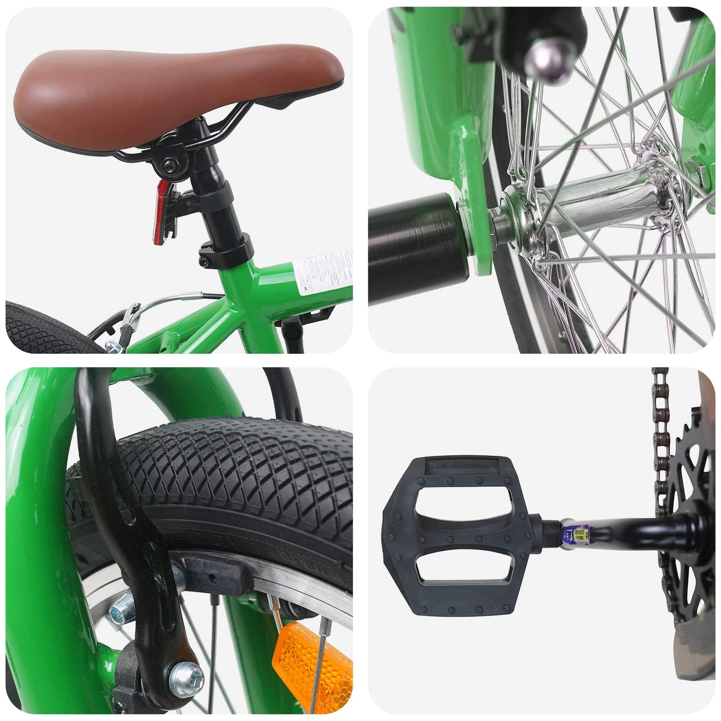 BMX Rad 16 Zoll für 5-8 Jahre alt Grün