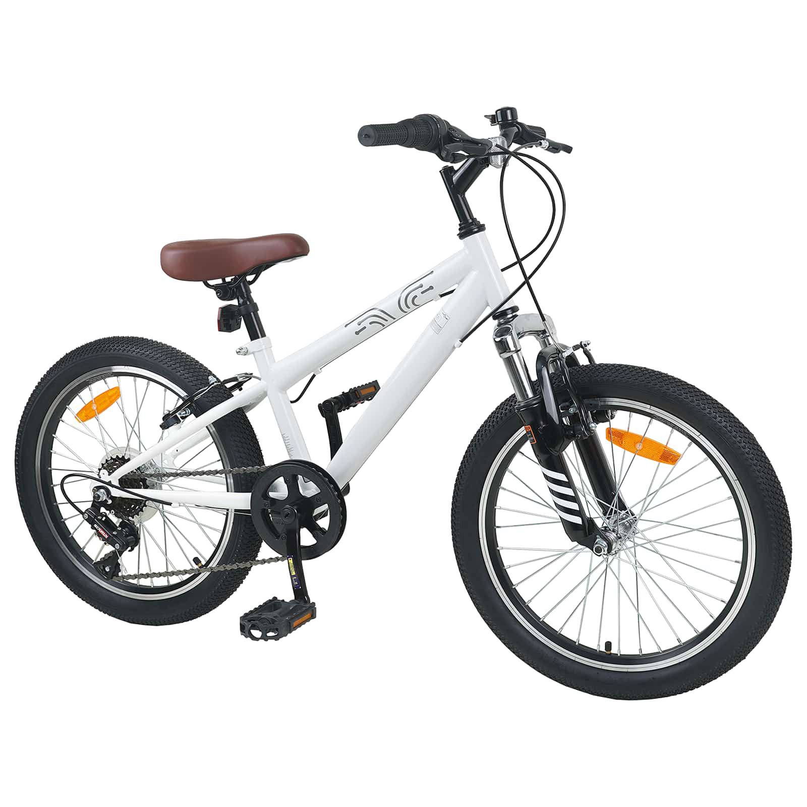 Mountainbike 20 Zoll 6-Geschwindigkeit für 5-8 Jahre alt Weiß