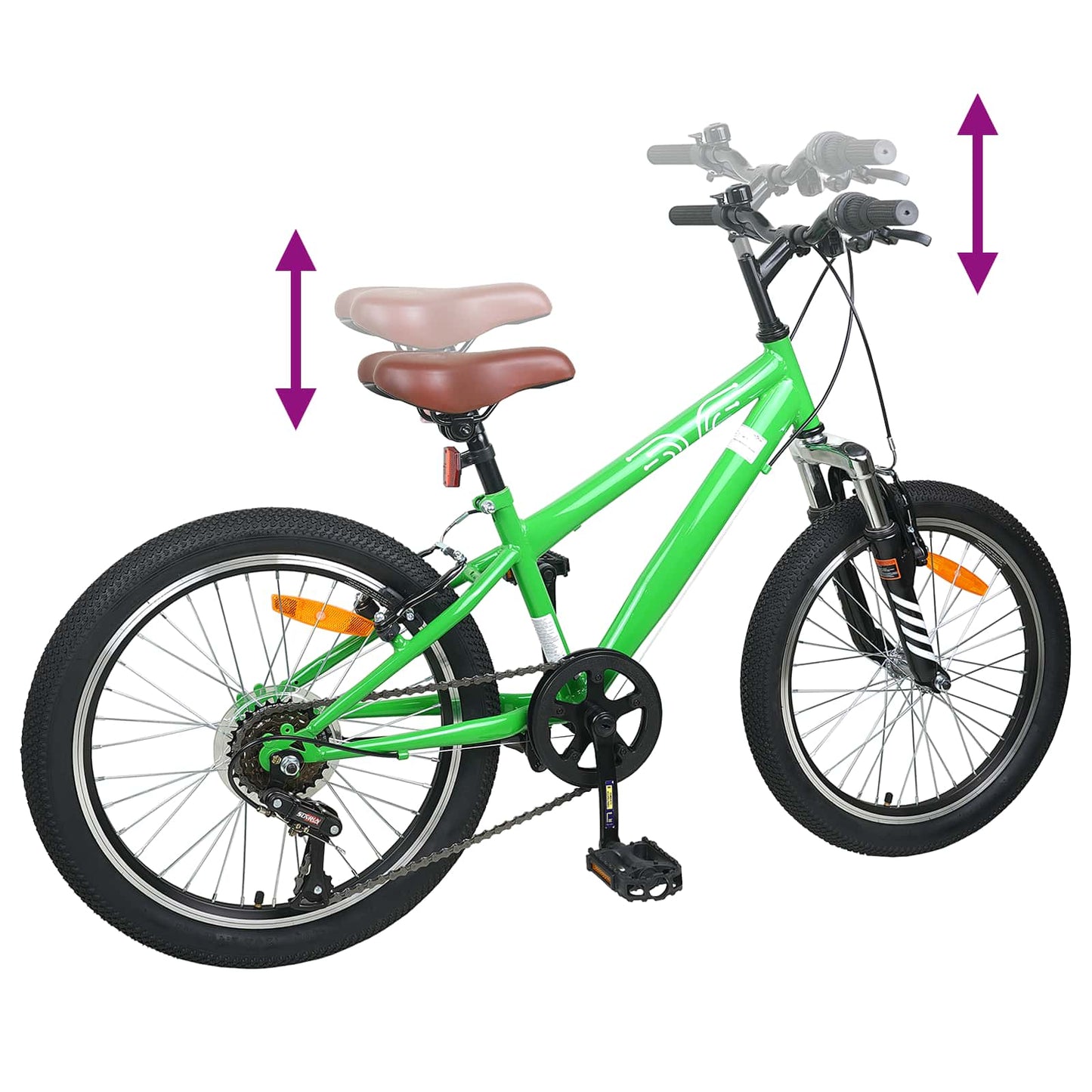 Mountainbike 20 Zoll 6-Geschwindigkeit für 5-8 Jahre alt Grün