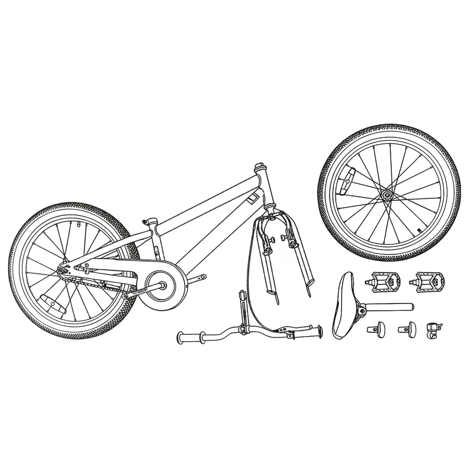 Mountainbike 20 Zoll 6-Speed für 5-8 Jahre alt Weiß