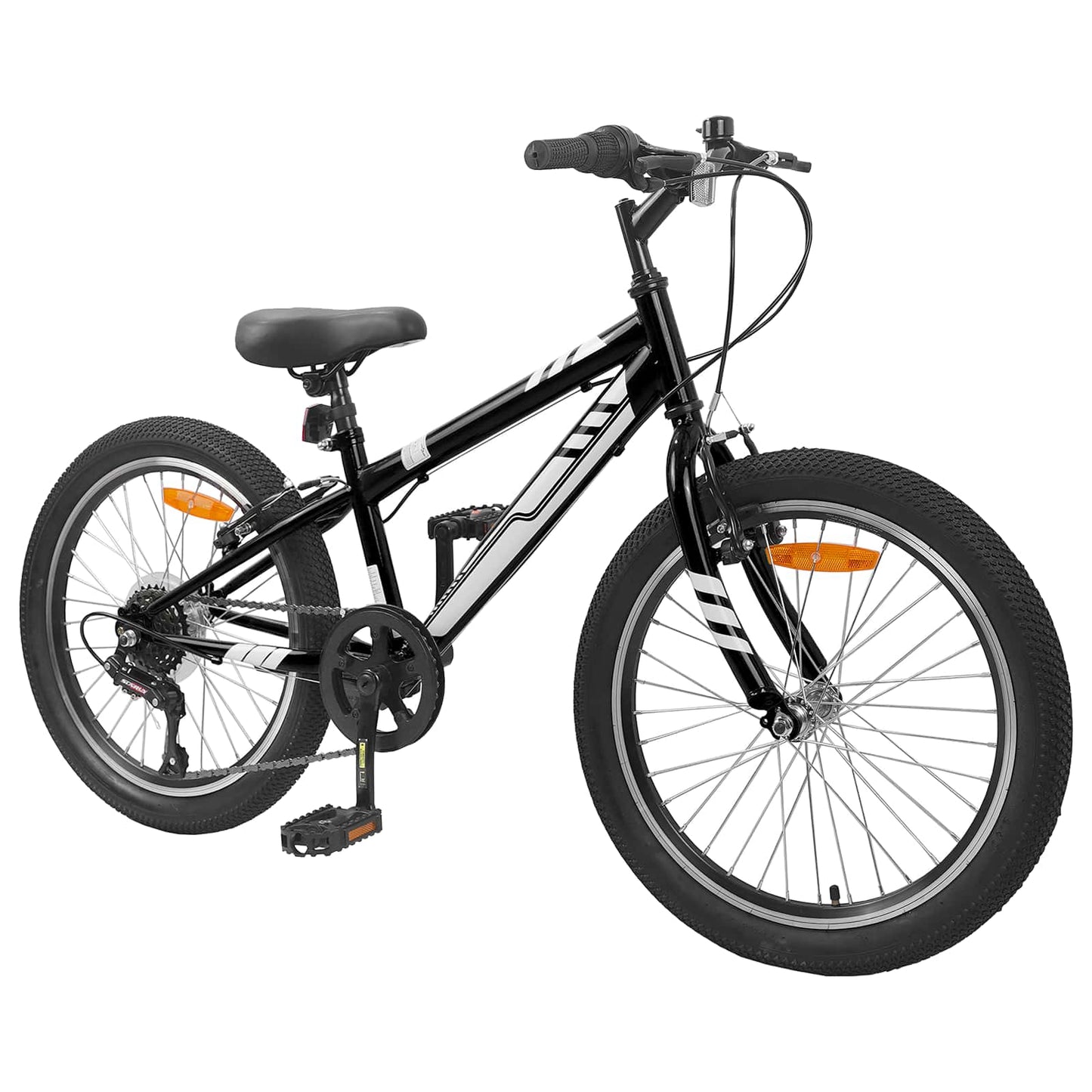 Mountainbike 20 Zoll 6-Speed für 5-8 Jahre alt Schwarz