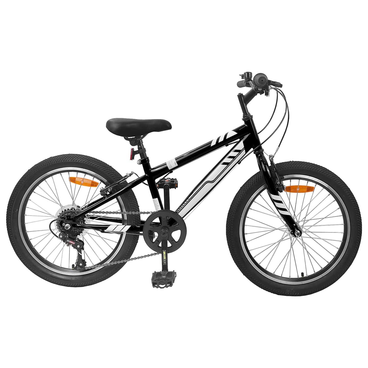 Mountainbike 20 Zoll 6-Speed für 5-8 Jahre alt Schwarz
