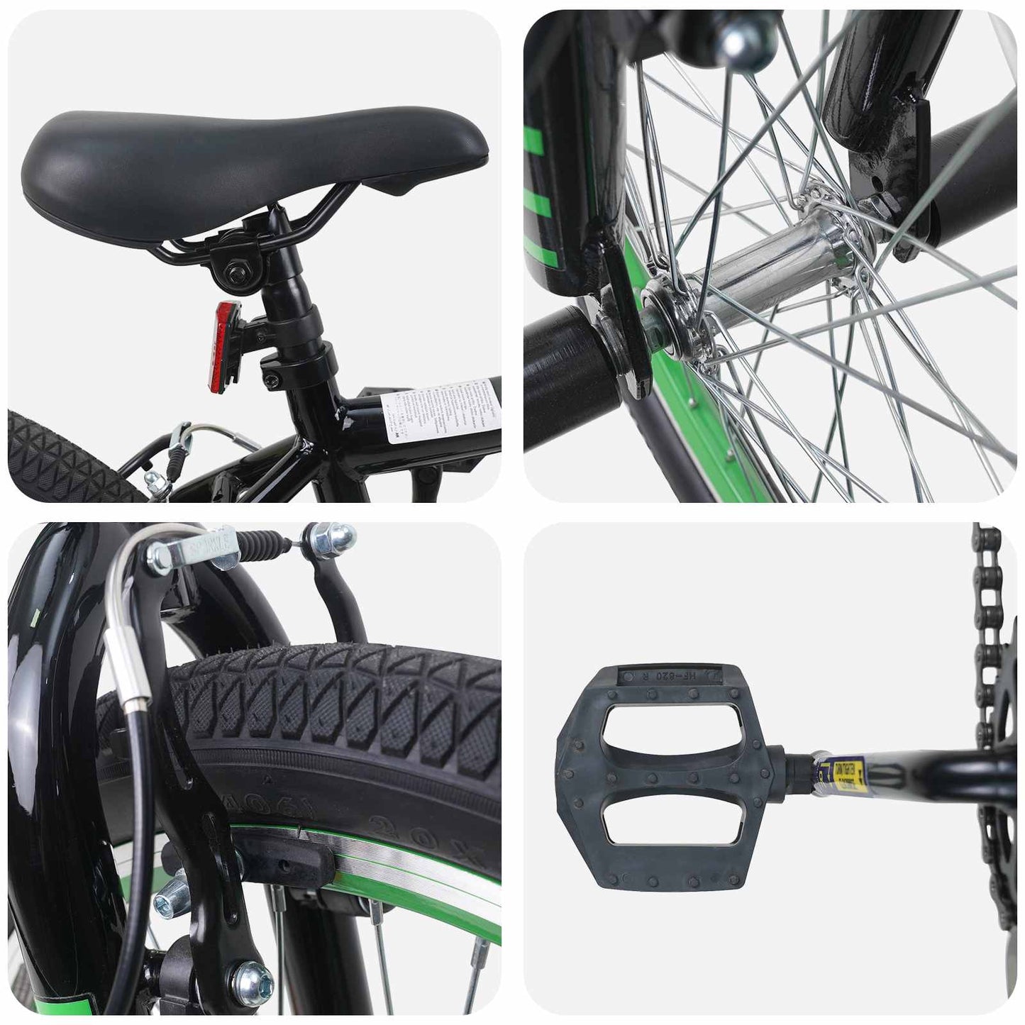 BMX Rad 20 Zoll für über 9 Jahre alt Schwarz