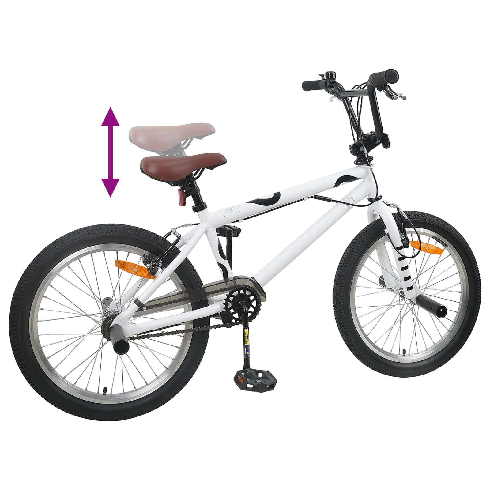 BMX Rad 20 Zoll für über 9 Jahre alt Weiß
