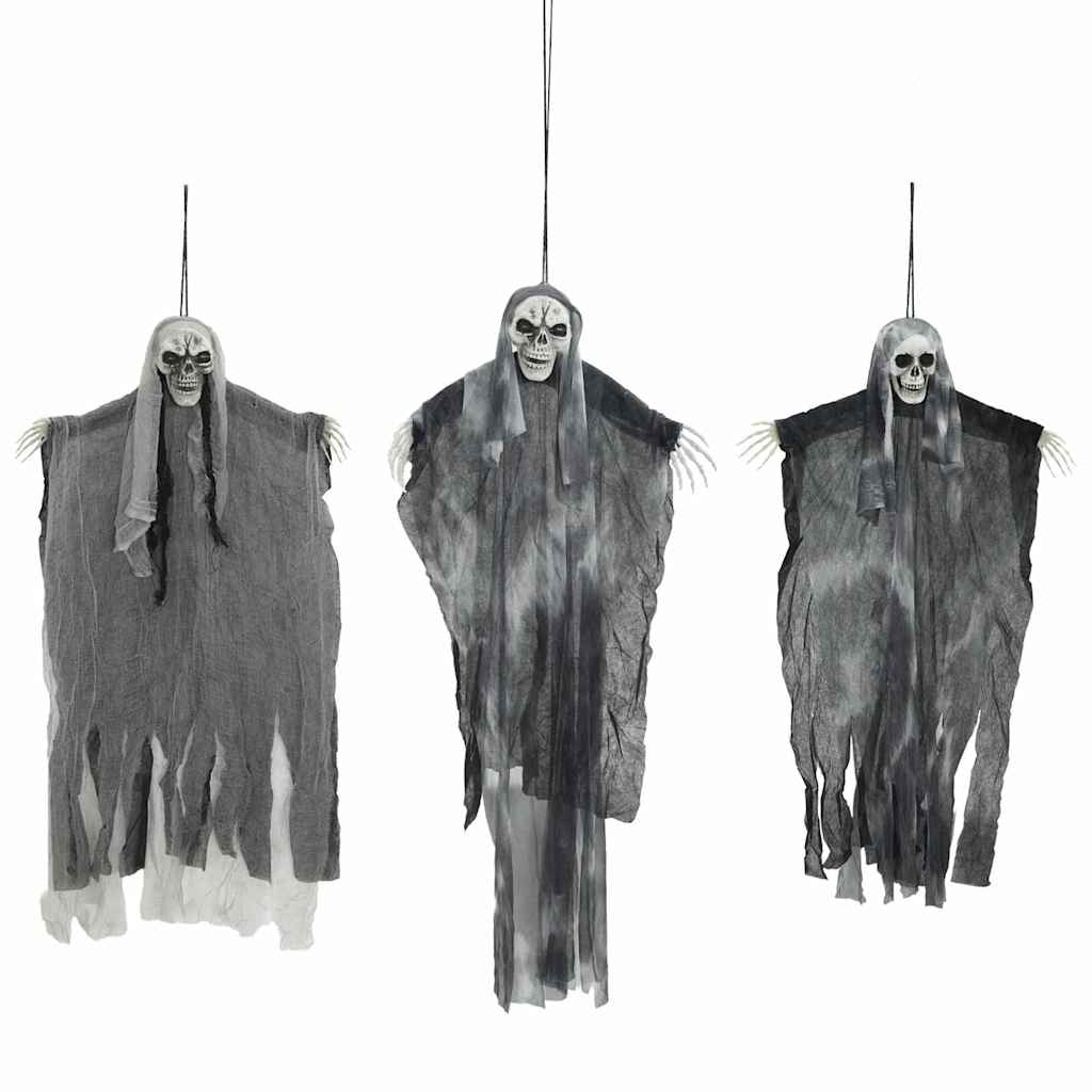 Hängender Halloween Geist 3 stk. Schwarz 66 x 110 cm Polyester