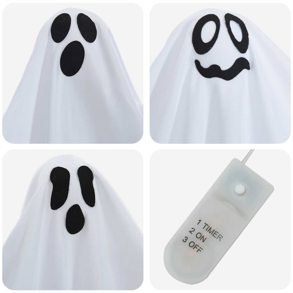 Hängender Halloween Geist 3 Stk. Weiß 52 x 62 cm Polyester