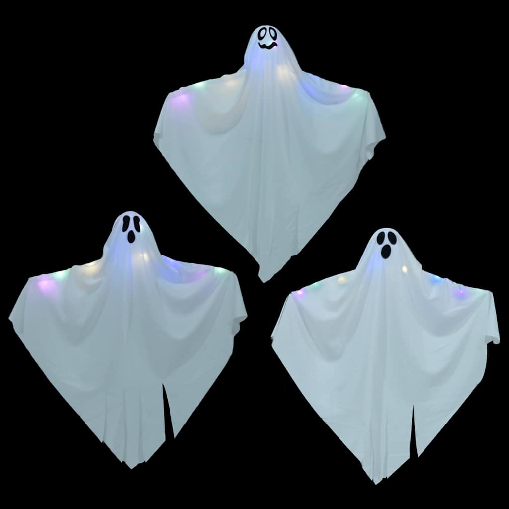 Hängender Halloween Geist 3 Stk. Weiß 52 x 62 cm Polyester
