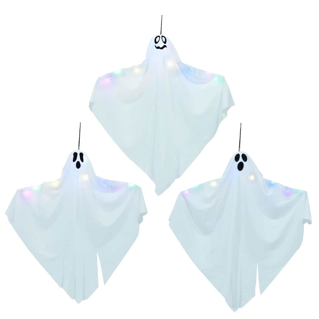Hängender Halloween Geist 3 Stk. Weiß 52 x 62 cm Polyester