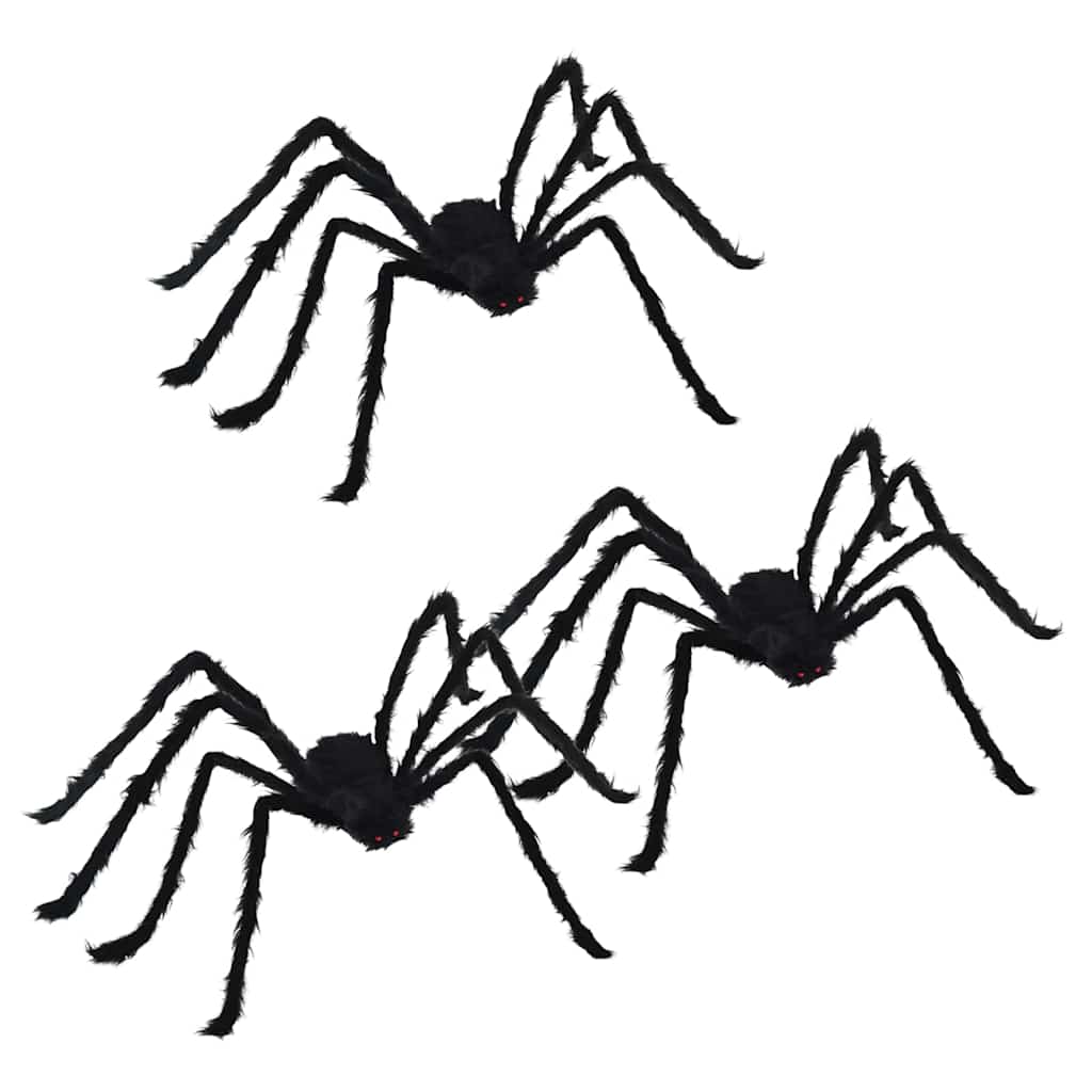 Halloween Spinnen Dekoration 3 stk. Schwarz 150 cm