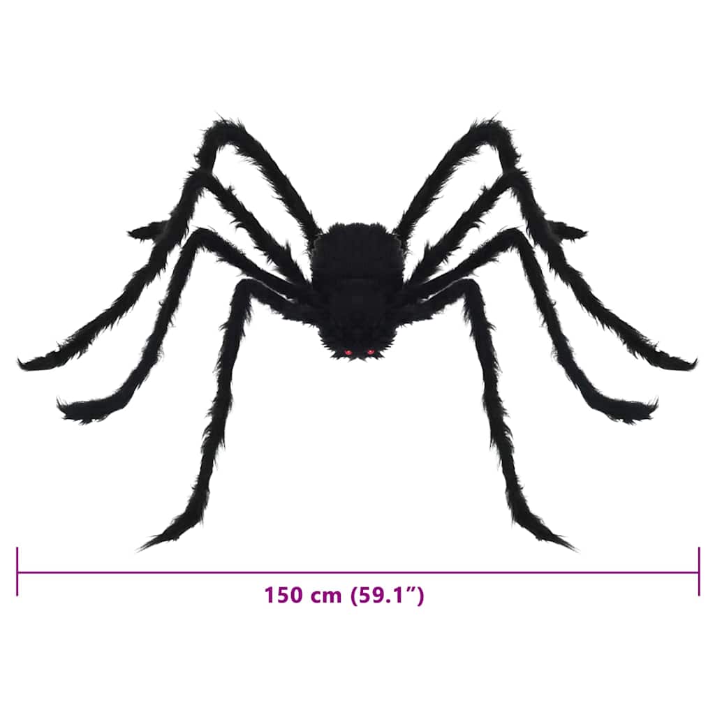 Halloween Spinnen Dekoration 3 stk. Schwarz 150 cm
