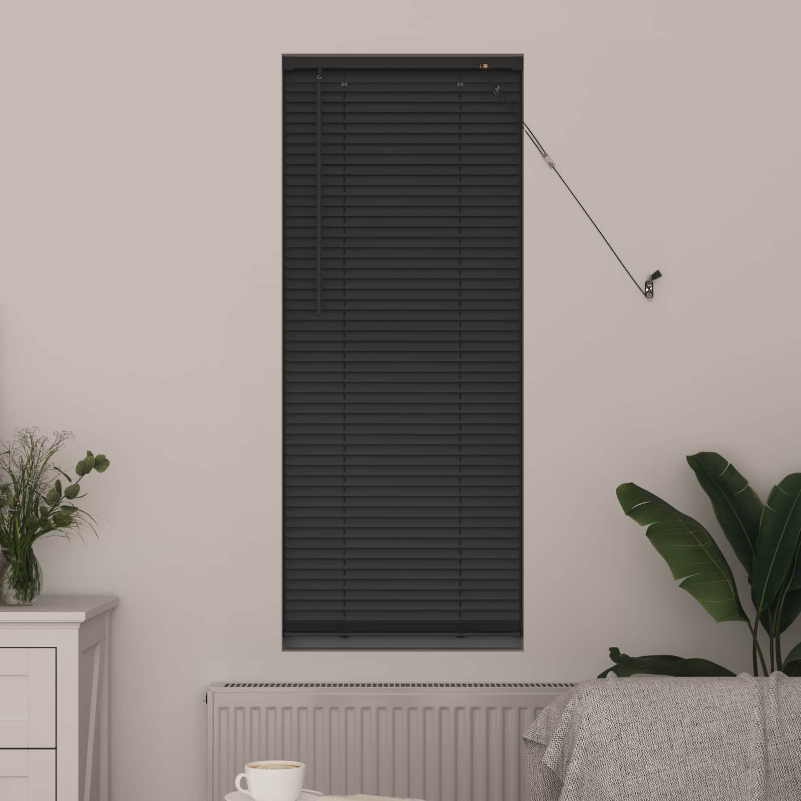 Venezianische Jalousie Silber Grau 150 x 40 cm 25 mm PVC