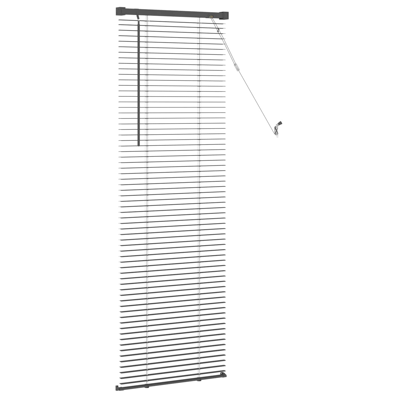 Venezianische Jalousie Silber Grau 150 x 40 cm 25 mm PVC