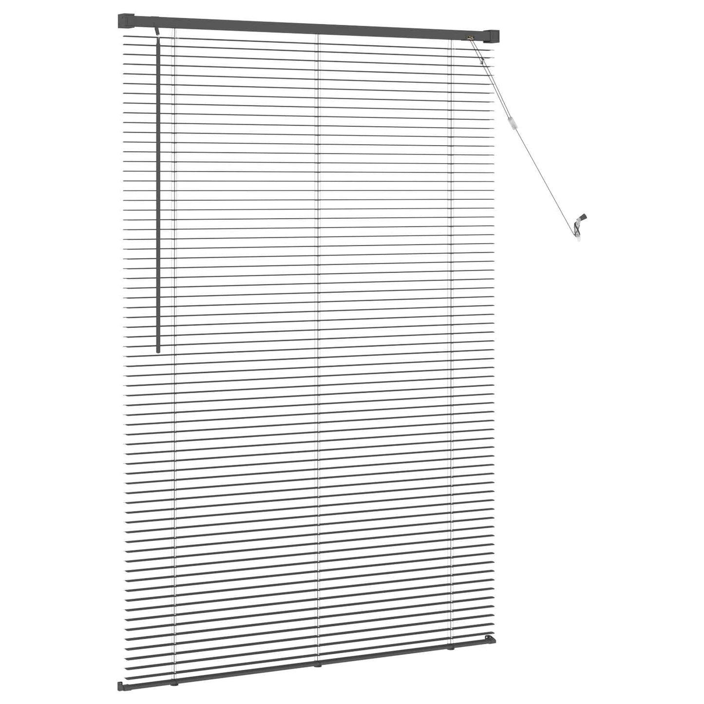 Venezianische Jalousie Silber Grau 150 x 70 cm 25 mm PVC