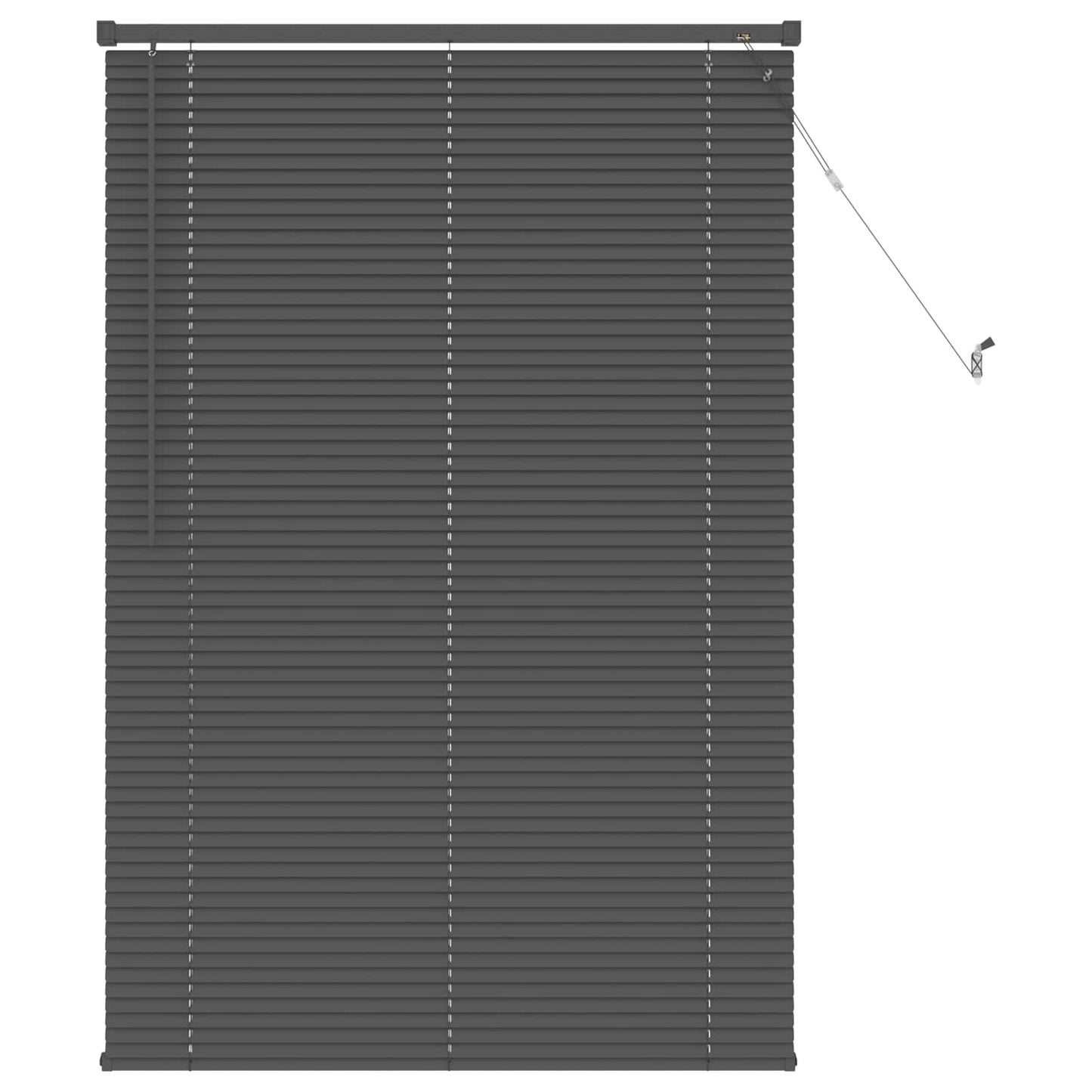Venezianische Jalousie Silber Grau 150 x 80 cm 25 mm PVC
