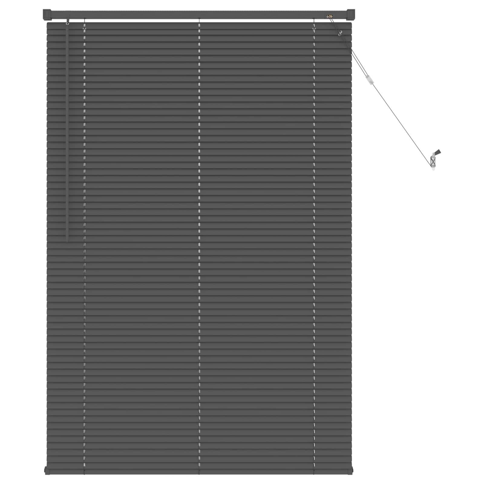Venezianische Jalousie Silber Grau 150 x 80 cm 25 mm PVC