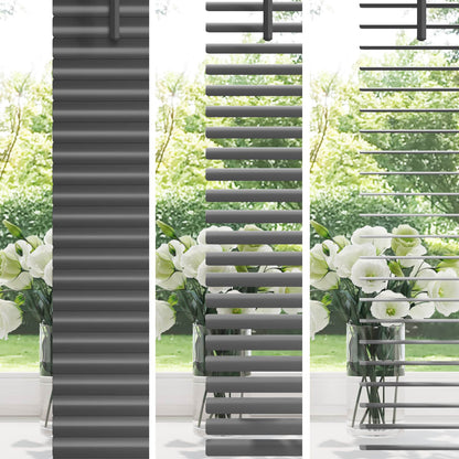 Venezianische Jalousie Silber Grau 150 x 100 cm 25 mm PVC